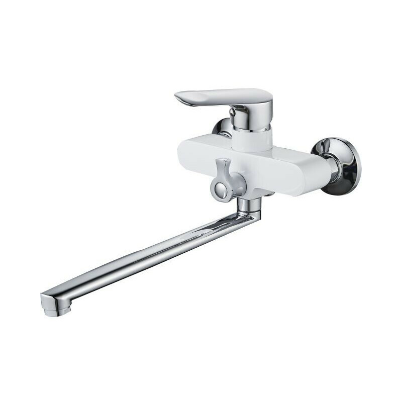 Изображение товара Смеситель для ванны Econoce Ec0282wt ЦЕ-0429461316 однорычажный с душевой лейкой цвет хром, белый