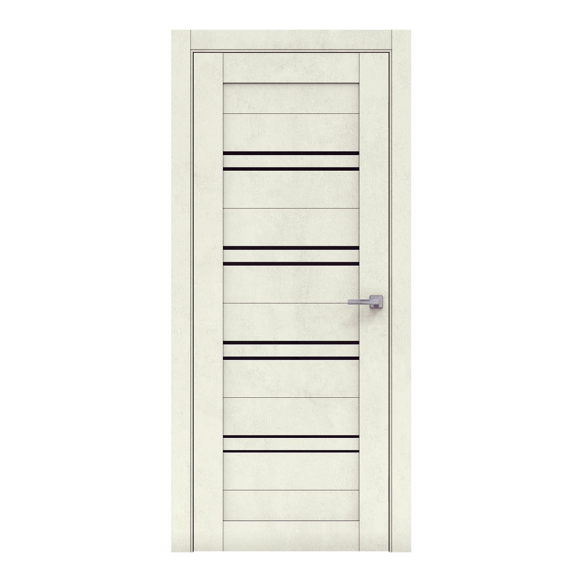 Изображение товара Дверь межкомнатная Бизнес парк Crystal 51 остеклённая 90x200см ПВХ цвет крем бетон без замка и петель