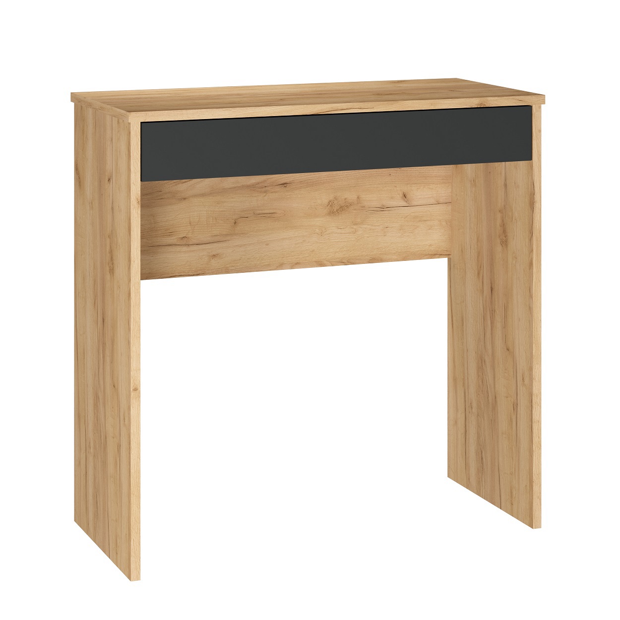 Изображение товара Стол письменный Атмосфера Рино 75x75 см из ЛДСП в антрацит и дуб крафт золотой