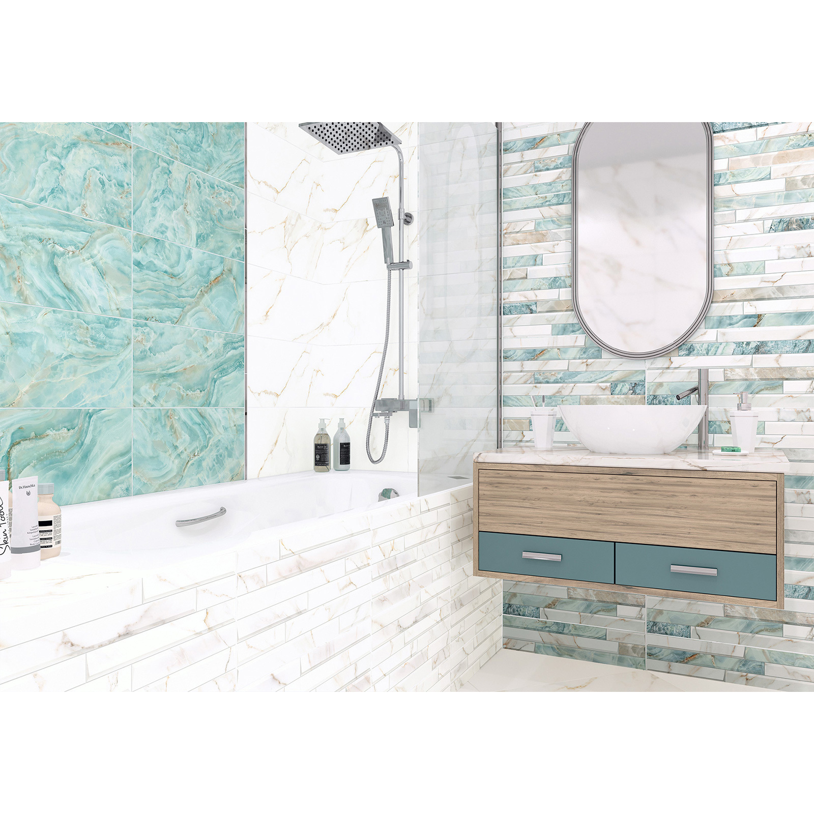 Изображение товара Плитка Alma Ceramica Nevada 1 TWU09NVD014 50x24.9см цвет белый, цена за упаковку