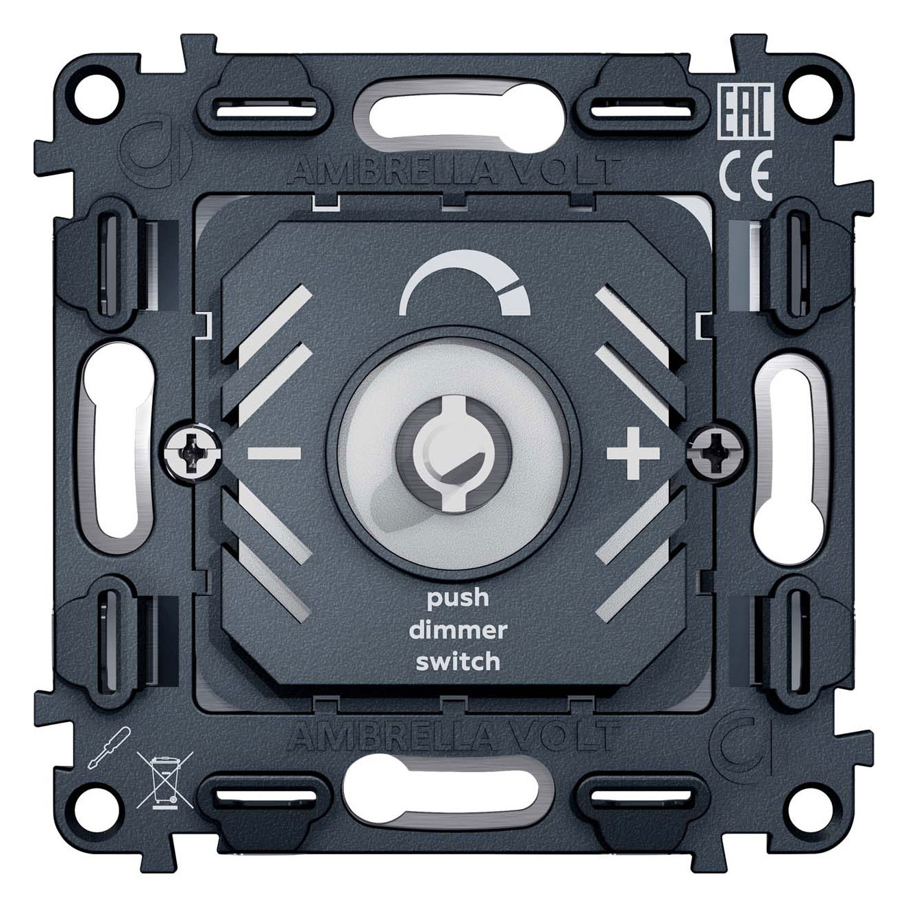 Изображение товара Диммер встраиваемый Ambrella volt VM136 5-300 Вт цвет серый