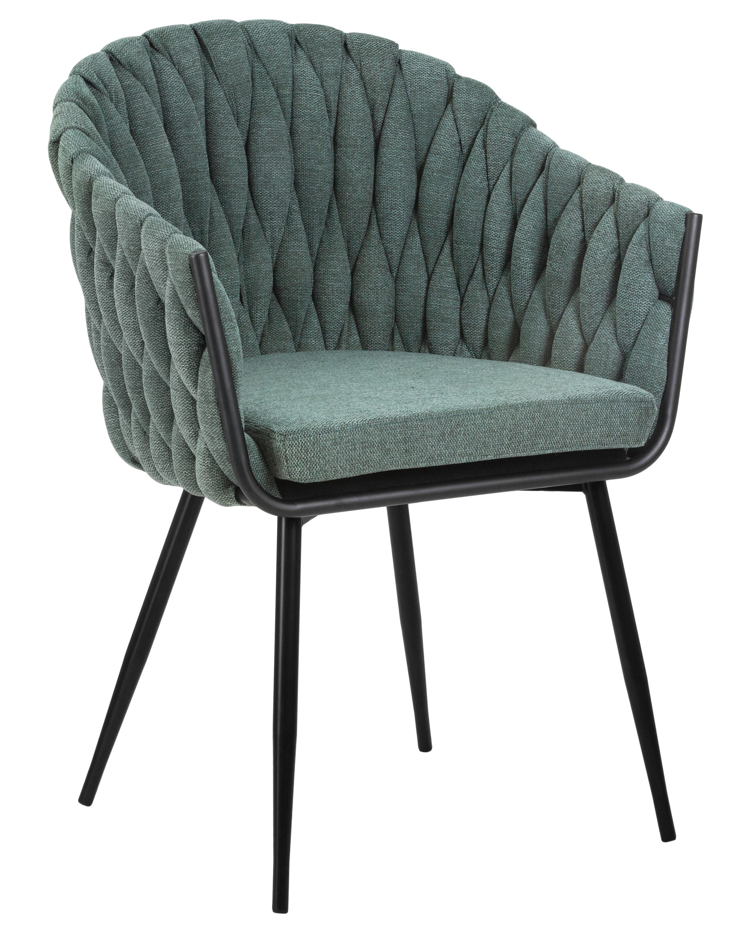 Изображение товара Кухонный стул Dobrin Matilda LM зеленый металлический с мягким текстильным сиденьем