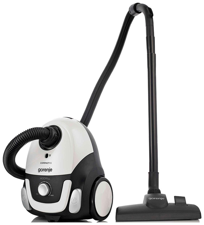 Изображение товара Пылесос Gorenje VC1411CXW 1400 Вт с мешком, HEPA, 3.3 кг, бело-черный