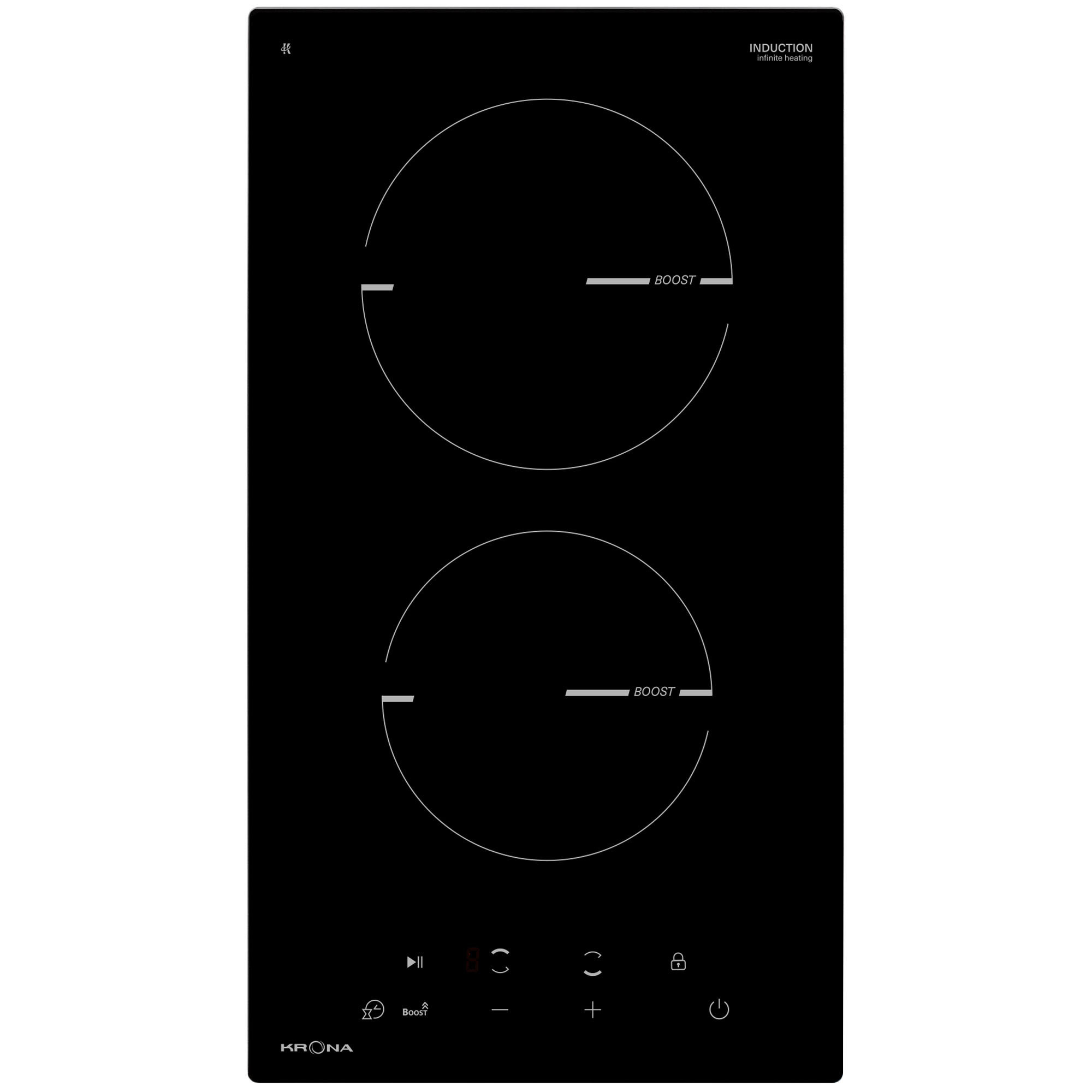 Изображение товара Электрическая варочная панель Krona MAGIER 30 BL 2BTK 28.8 см индукция черная
