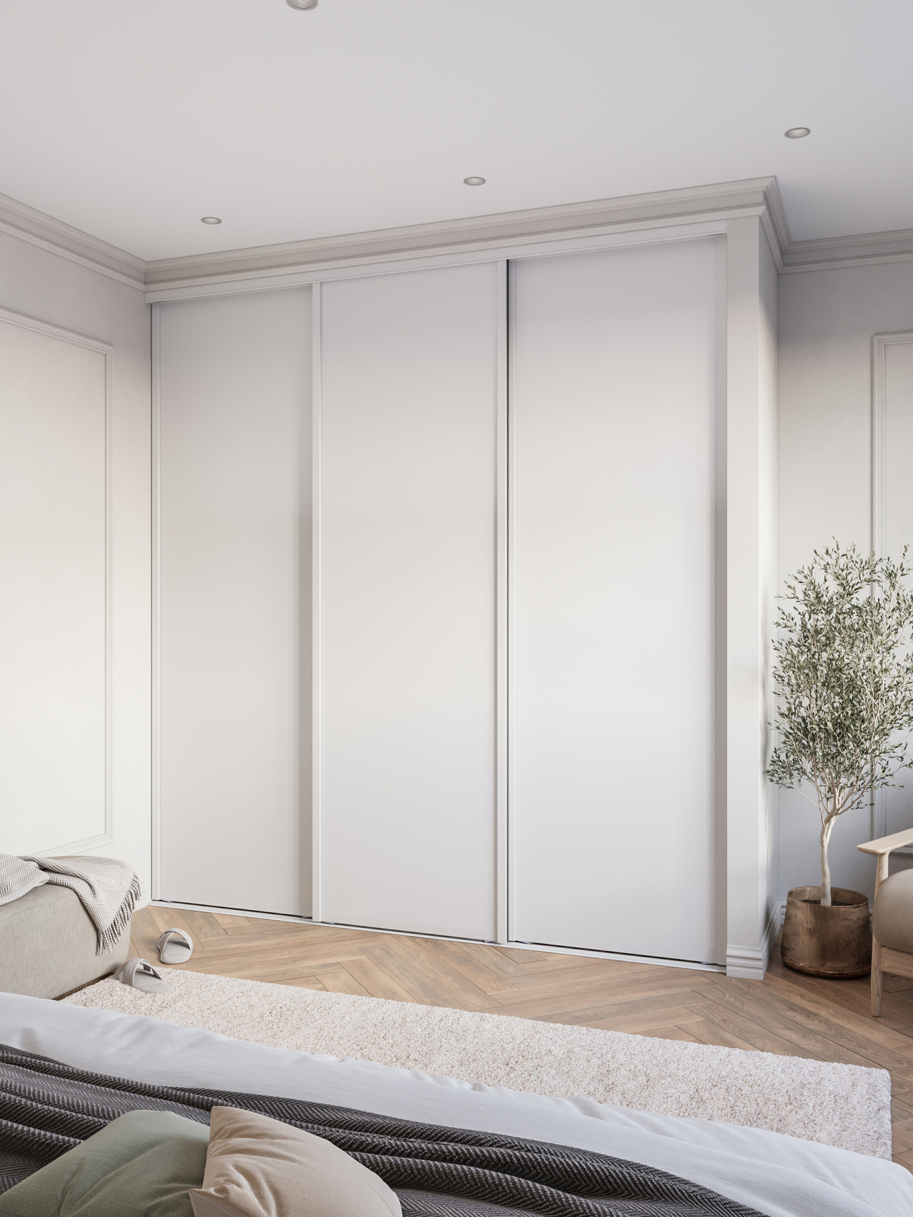 Изображение товара Дверь-купе Белая из ЛДСП в алюминиевом профиле 75x245.5 см Найди Изображение товара Дверь-купе Белая из ЛДСП в алюминиевом профиле 75x245.5 см Найди