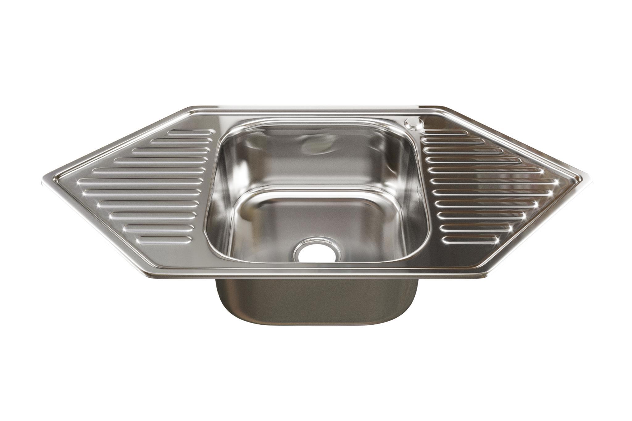 Изображение товара Врезная мойка Mixline 532313 50x95 см глубина чаши 18 см нержавеющая сталь цвет хром