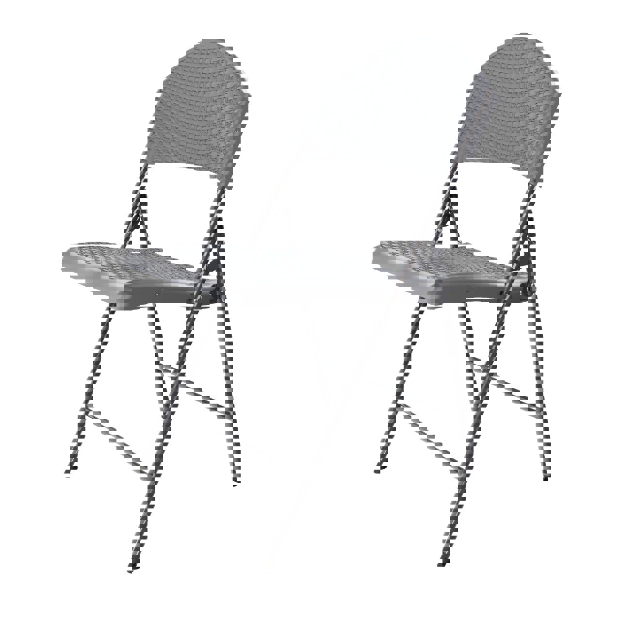 Изображение товара Стул складной Samman 15.968.06.05.09.R.7024 49 см x 59 см x 86 см полипропилен и алюминий серый/серебристый