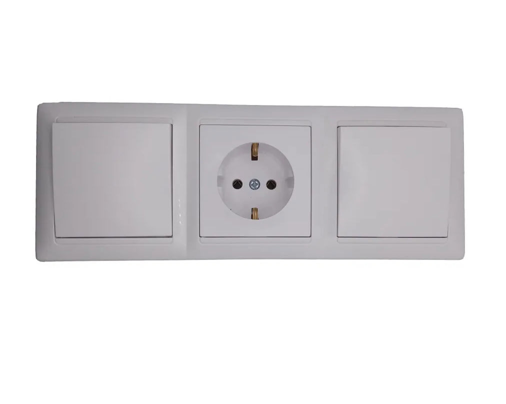 Изображение товара Блок розетка с выключателем BYLECTRICA стиль RS16-525 С110-525 белый