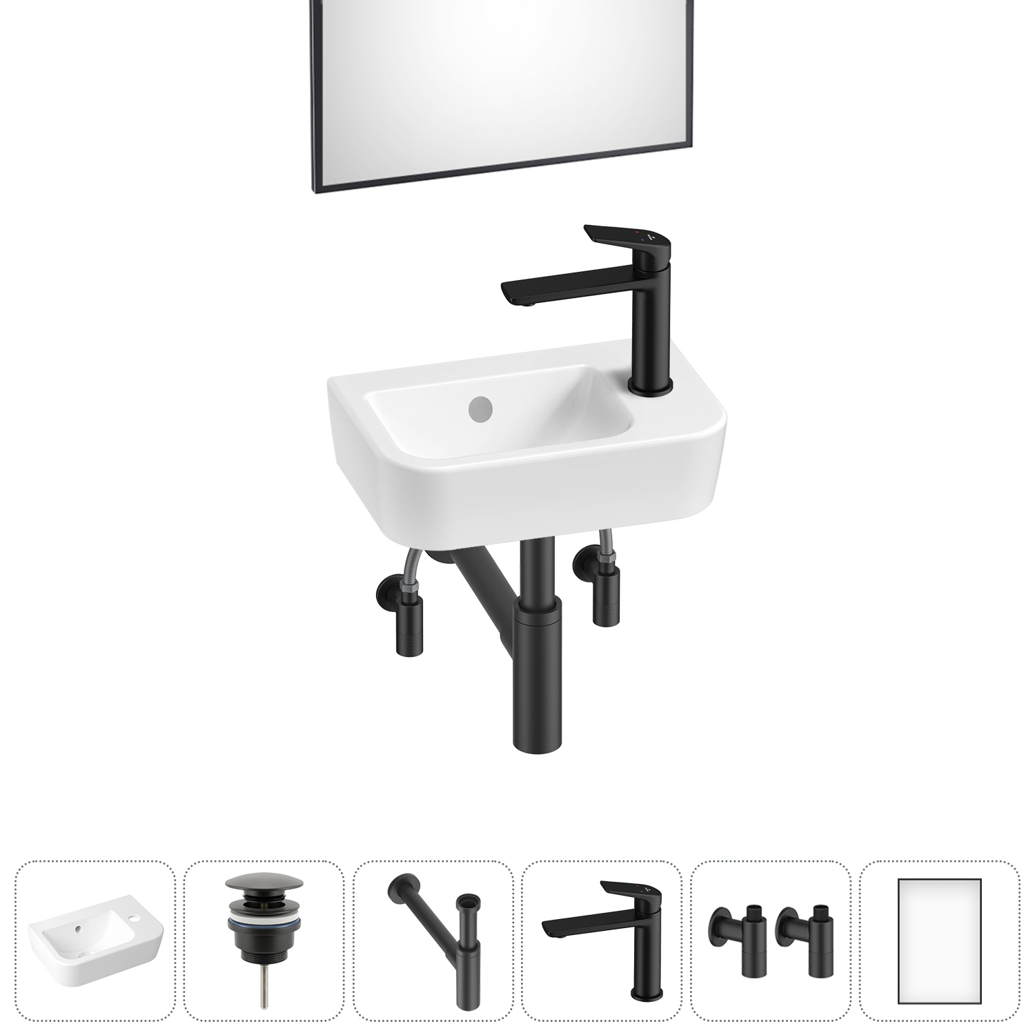 Изображение товара Раковина Lavinia Boho One 20217392R 37см с комплектом аксессуаров