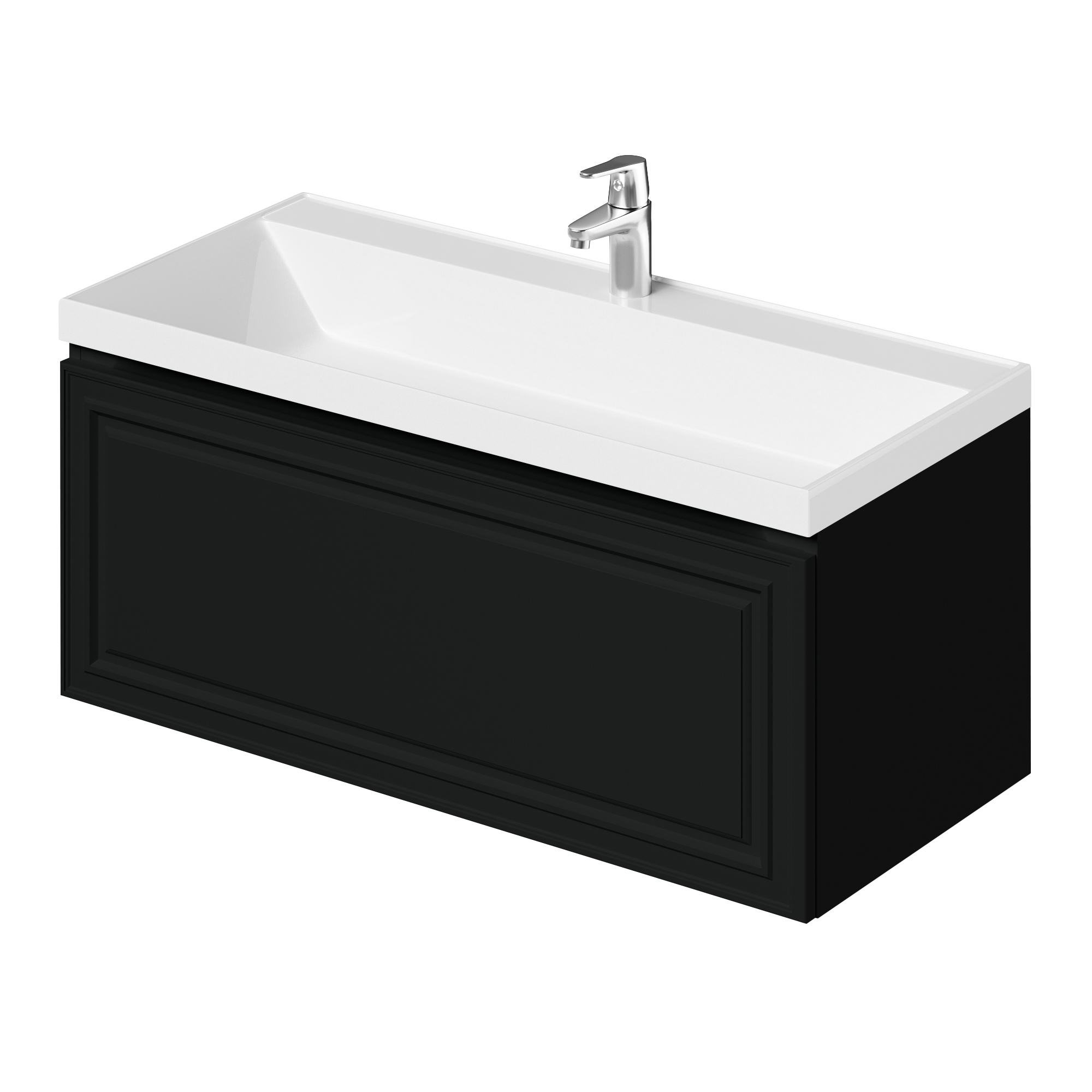 Изображение товара Тумба с раковиной в ванную Итана Verona 2.0 100 100.2x45.2x44.8 цвет черный