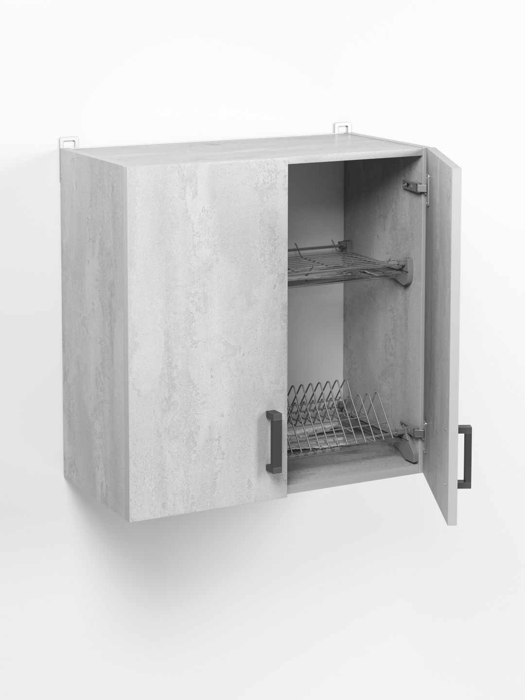 Изображение товара Навесной шкаф Кухонный модуль Regent style 60x60x60 см серый ЛДСП