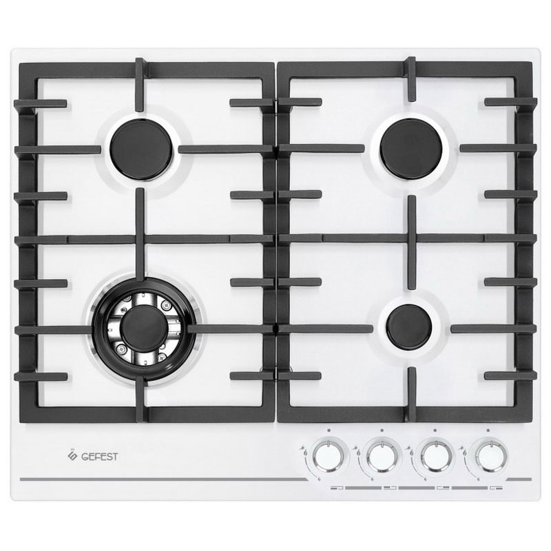 Изображение товара Газовая варочная панель Gefest ПВГ 1214-01 4 конфорки белая встроенная