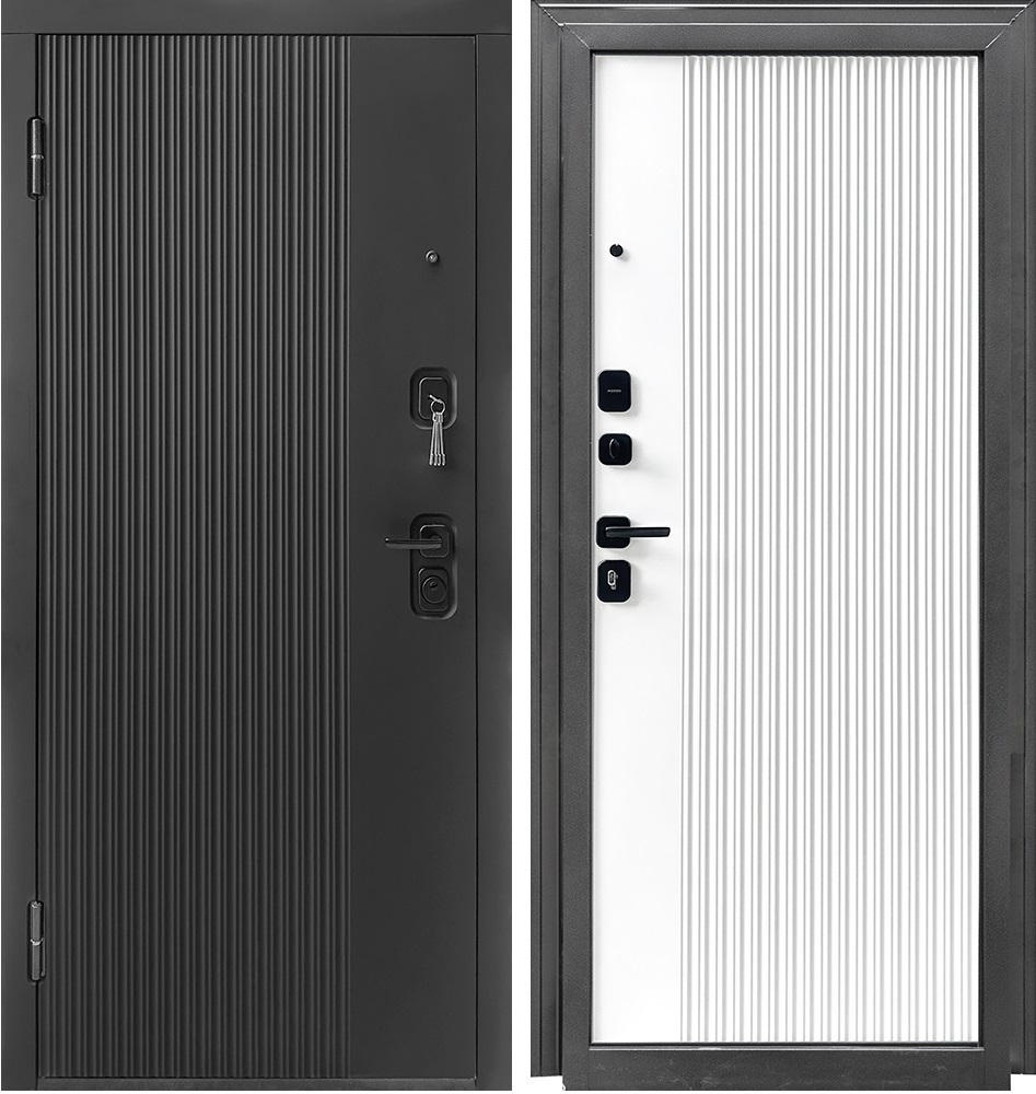 Изображение товара Входная дверь Форпост Спарта софт левый 205x96см цвет антрацит/белый Изображение товара Входная дверь Форпост Спарта софт левый 205x96см цвет антрацит/белый