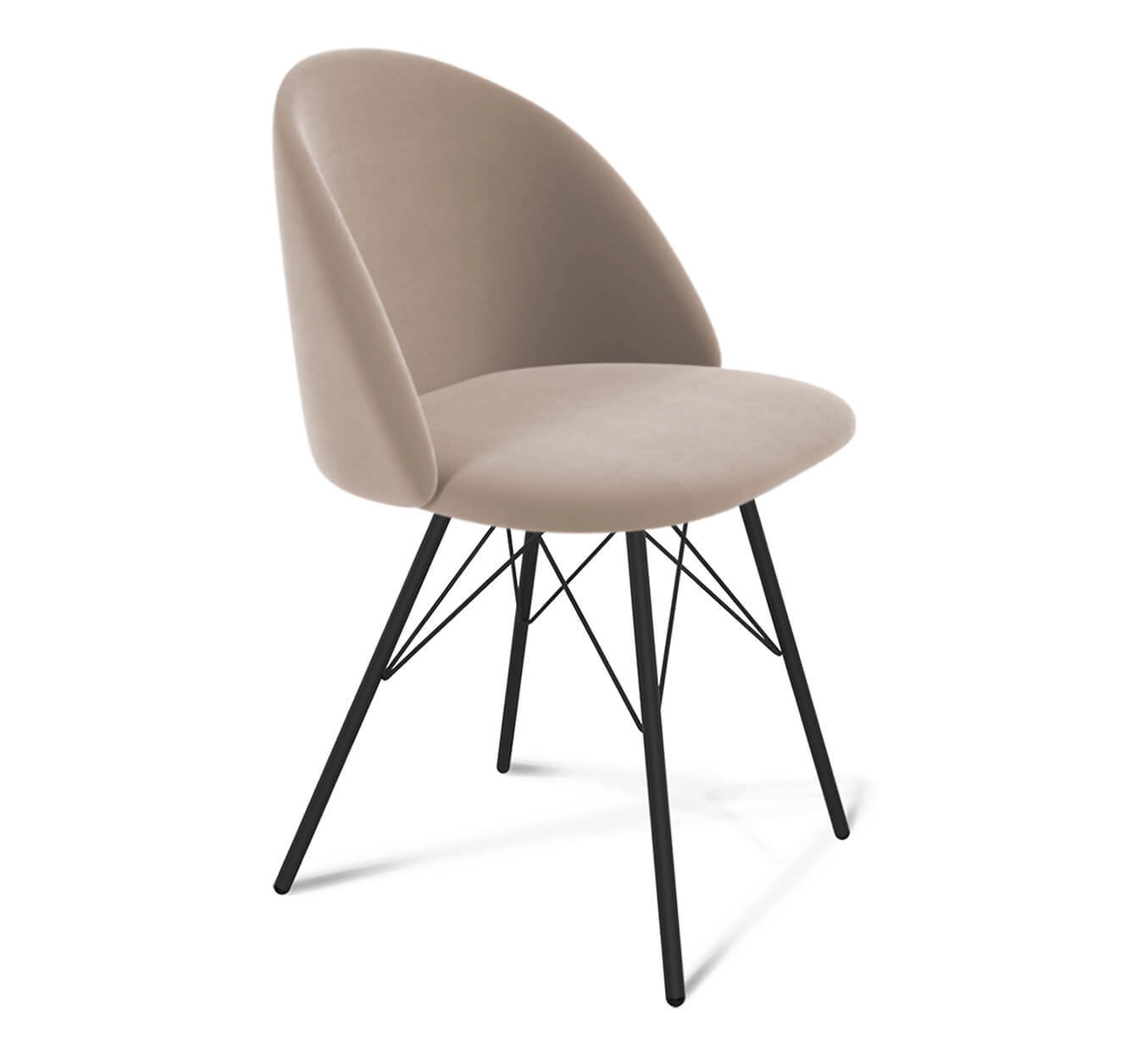 Изображение товара Стул Sheffilton 9023012111 с обивкой из микровелюра черный современный дизайн