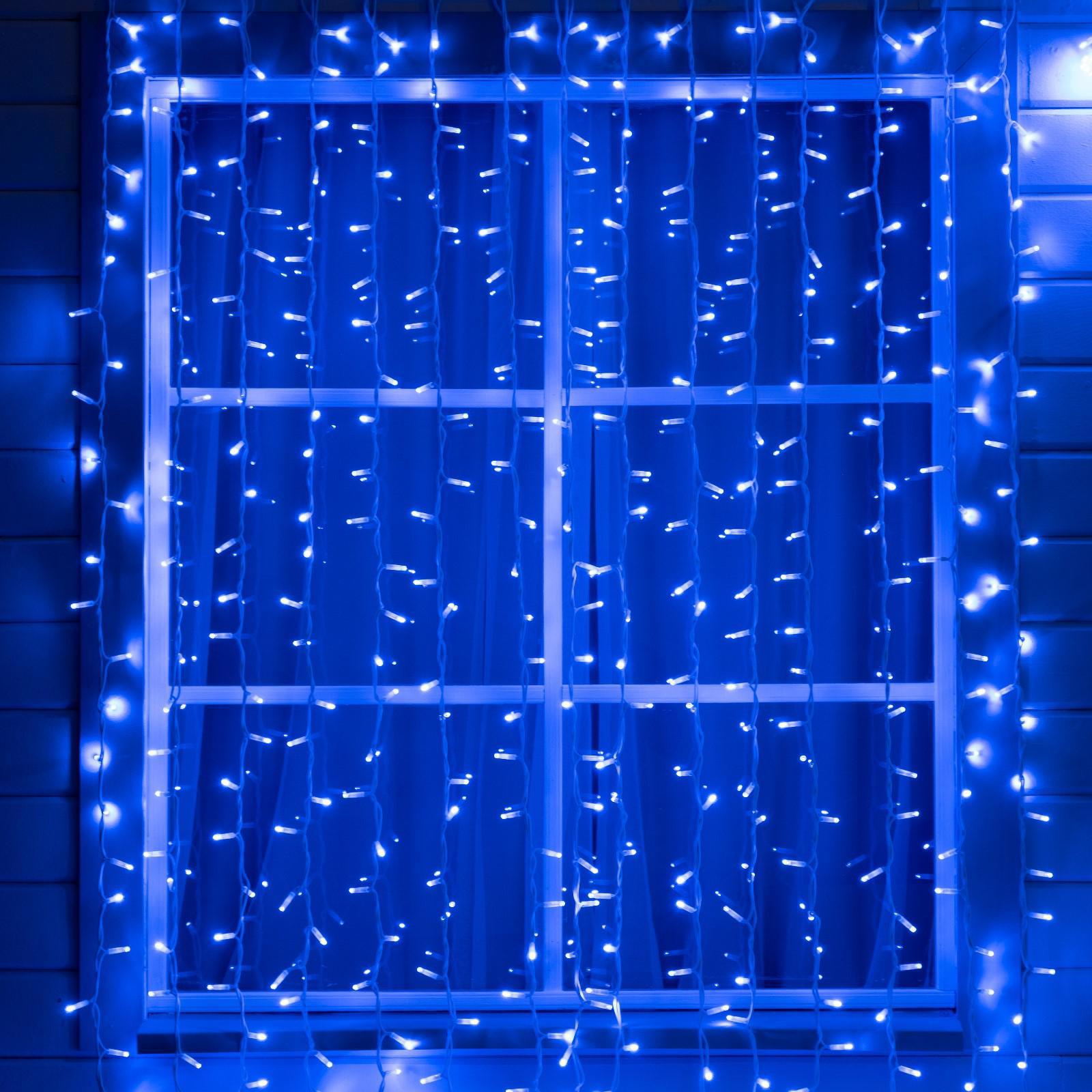 Изображение товара Гирлянда занавес светодиодная 2м 760 синий IP65 Luazon Lighting