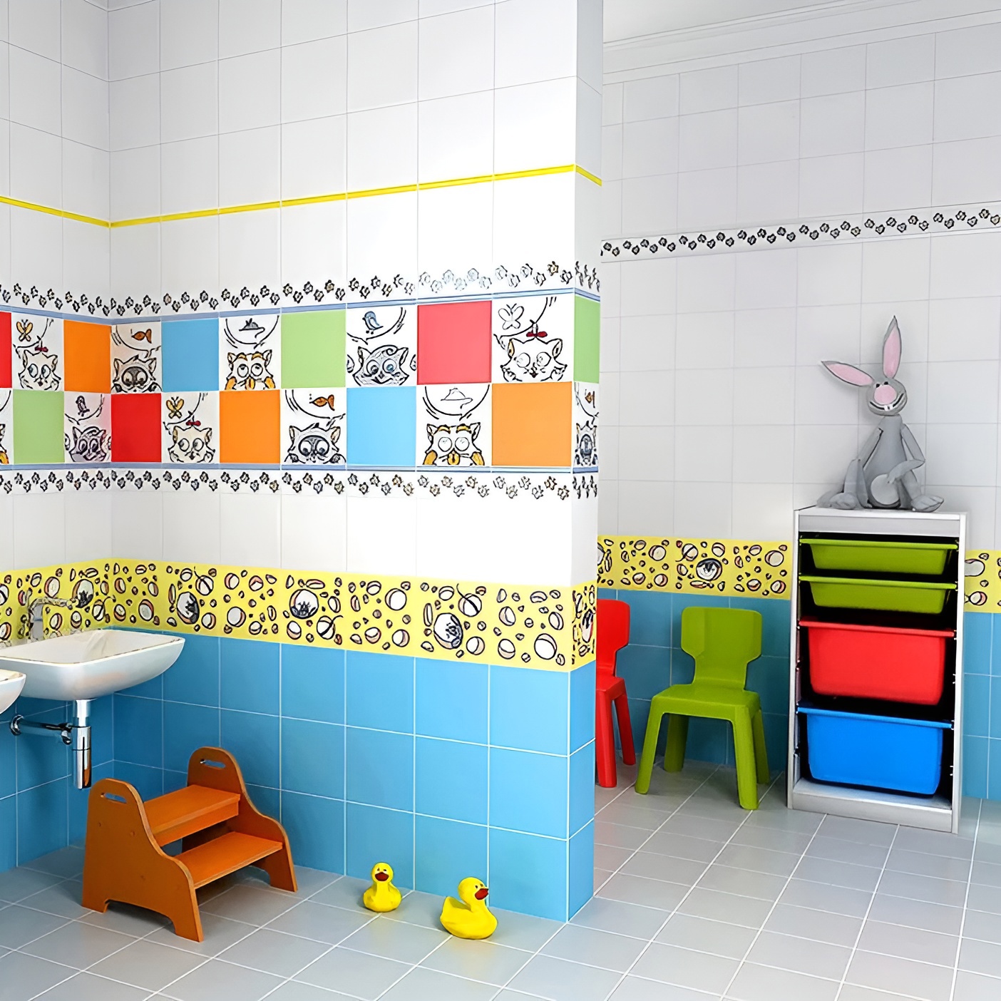 Изображение товара Керамическая настенная плитка Калейдоскоп 20х20 см белая Kerama Marazzi