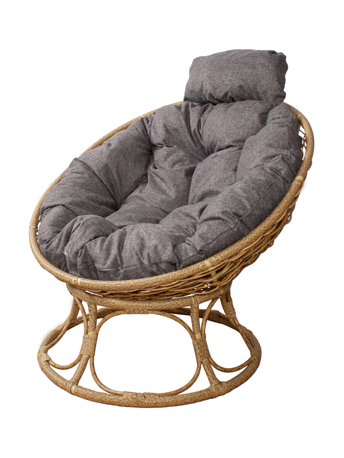 Изображение товара Кресло Папасан мини M-GROUP из искусственного ротанга бежевое