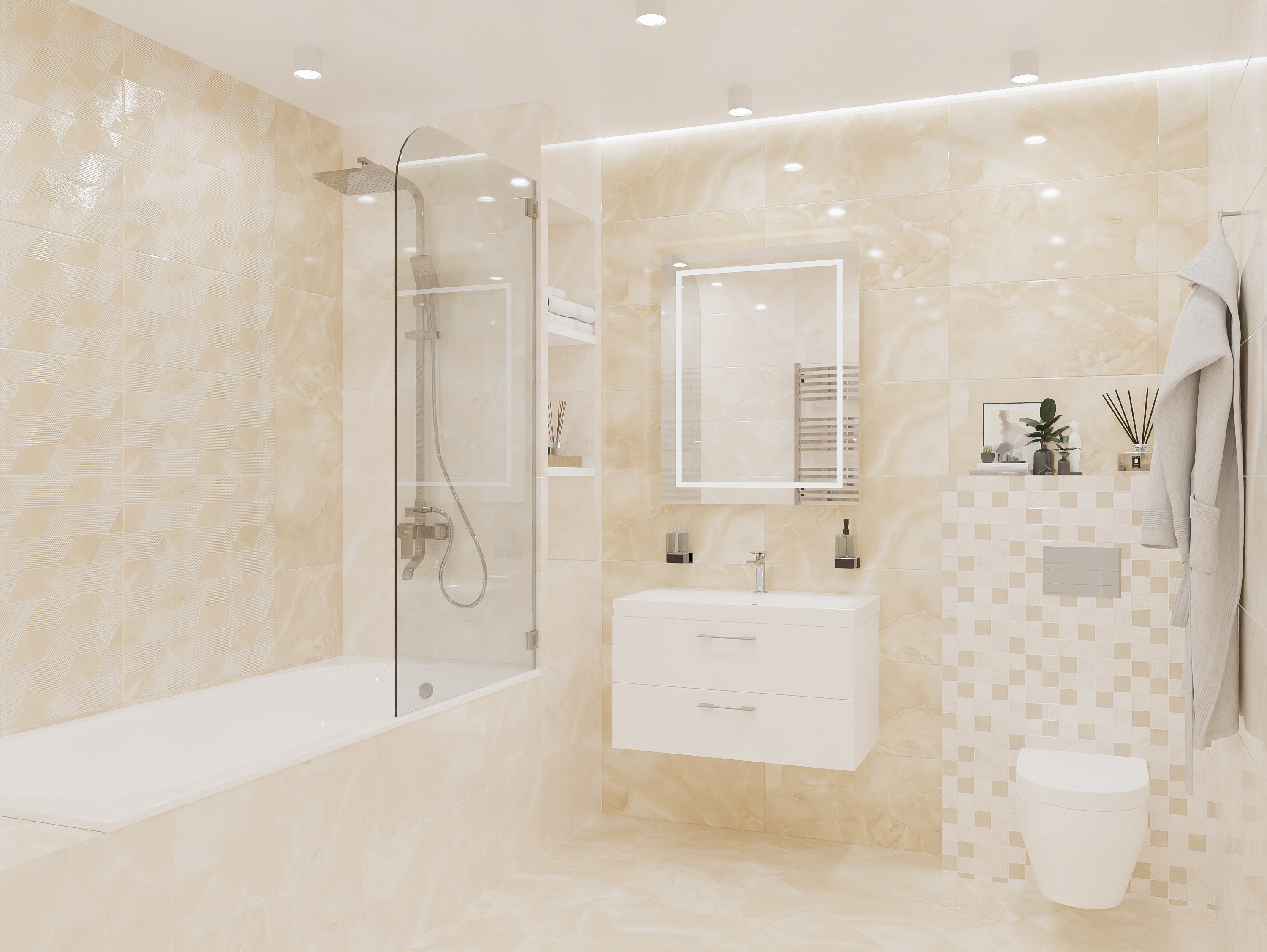 Изображение товара Керамогранит Azori Opale 600x600 бежевая 1.44м2, цена за упаковку