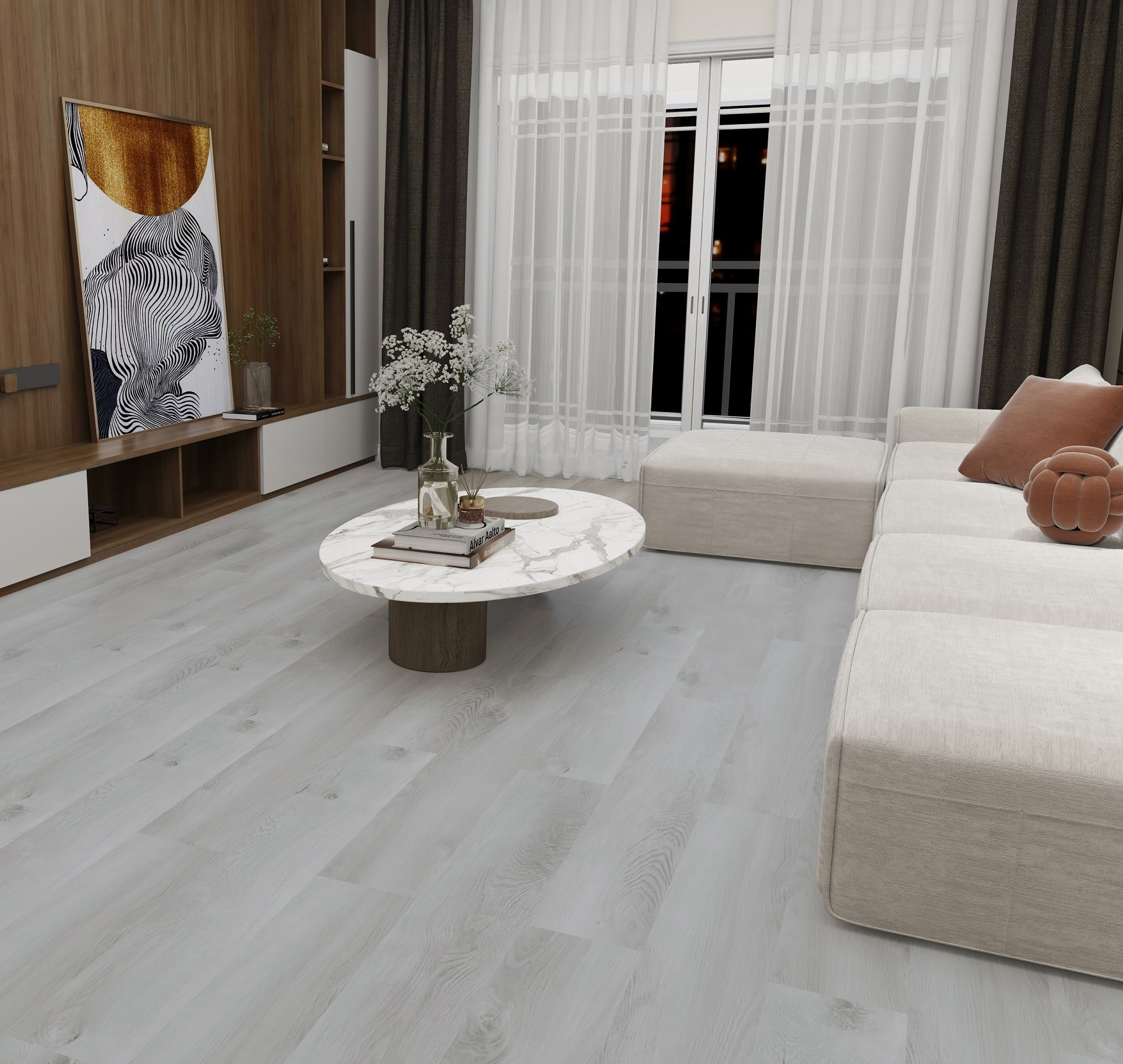 Изображение товара SPC плитка Vifloor Base Дуб Модена 42 класс влагостойкое напольное покрытие