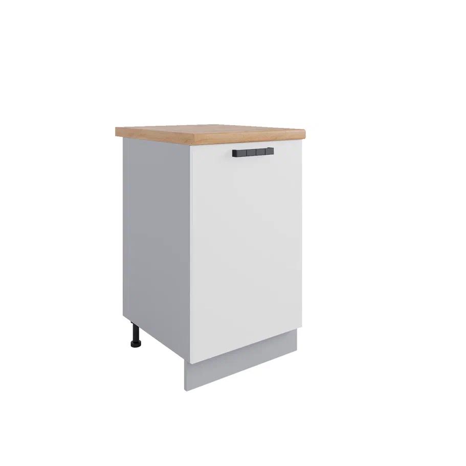 Изображение товара Кухонный шкаф напольный Nova Дсв мебель 50x81.6x60 см светло-серый и белый софт