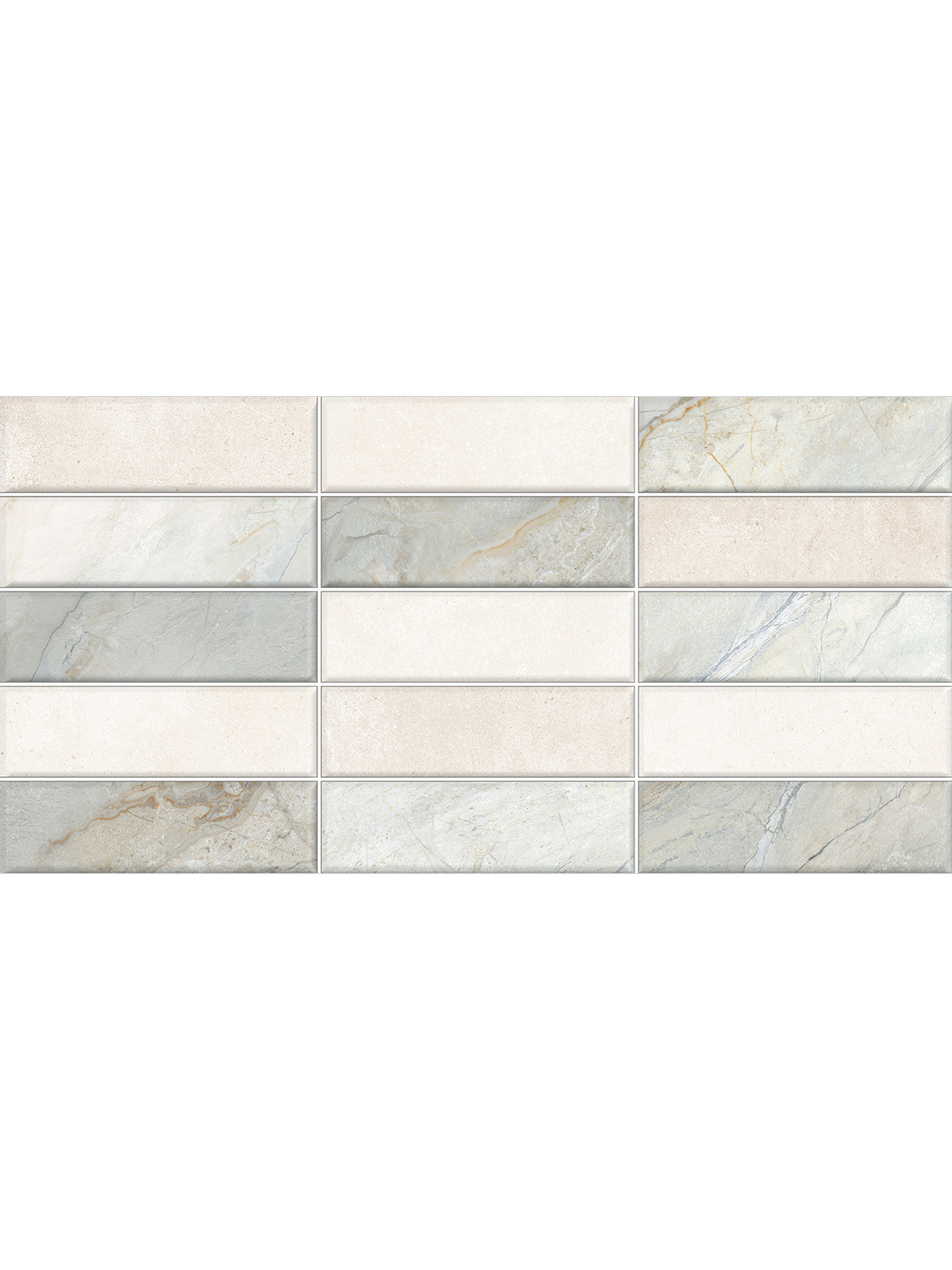 Изображение товара Настенная плитка New trend Arty WT36ARY55 30x60 см многоцветная гипеальная глянец рельеф