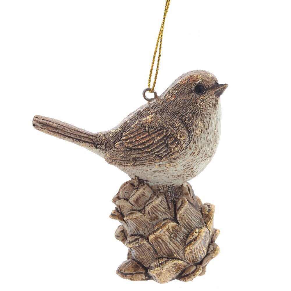 Изображение товара Елочная игрушка 782473 8 см x 4 см бежевый