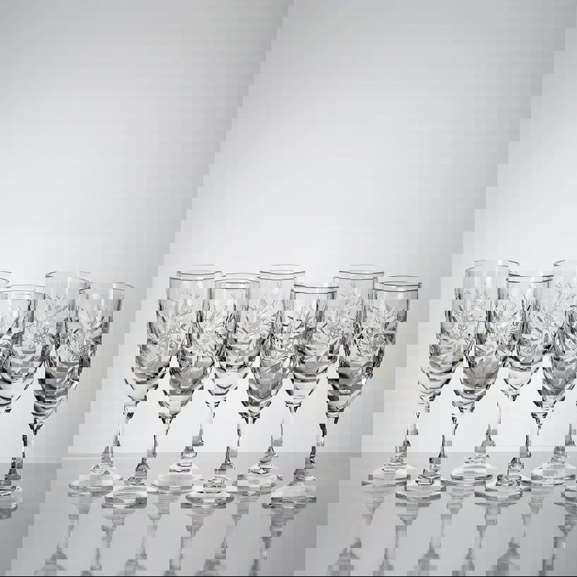 Изображение товара Набор из 6 рюмок Неман на ножке 35 мл прозрачный хрусталь Беларусь