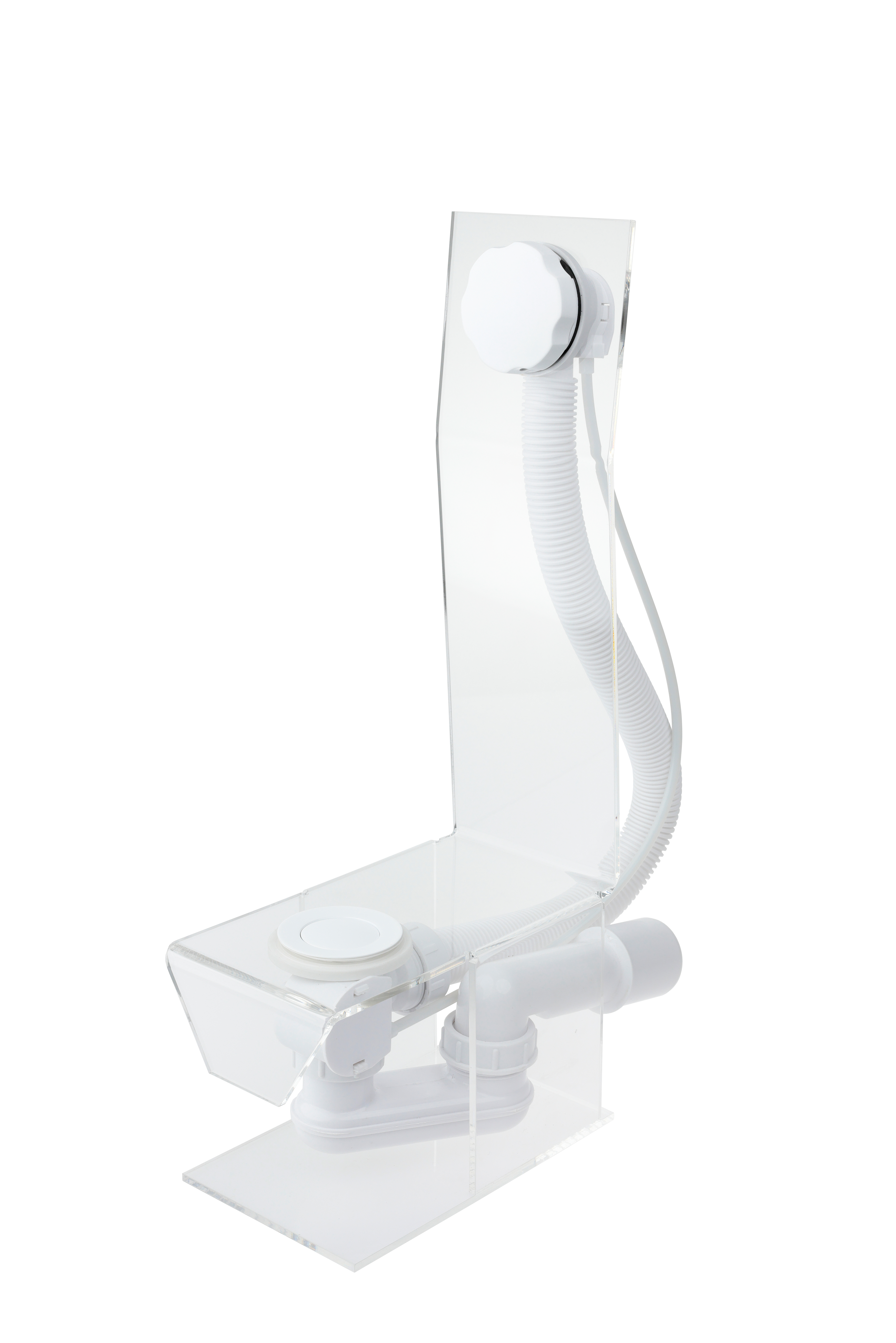 Изображение товара Слив-перелив для ванной Vega V55R 1200 мм белый латунь полуавтомат