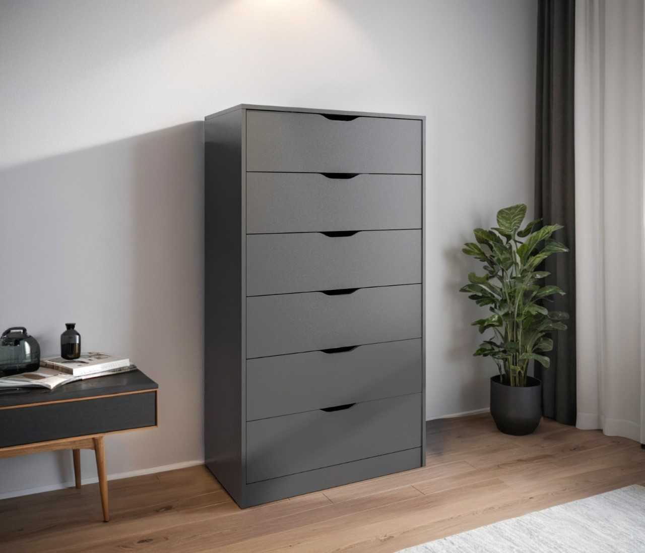 Изображение товара Комод Сапфир СТОЛПЛИТ 6 ящиков 80х44х144 см серый
