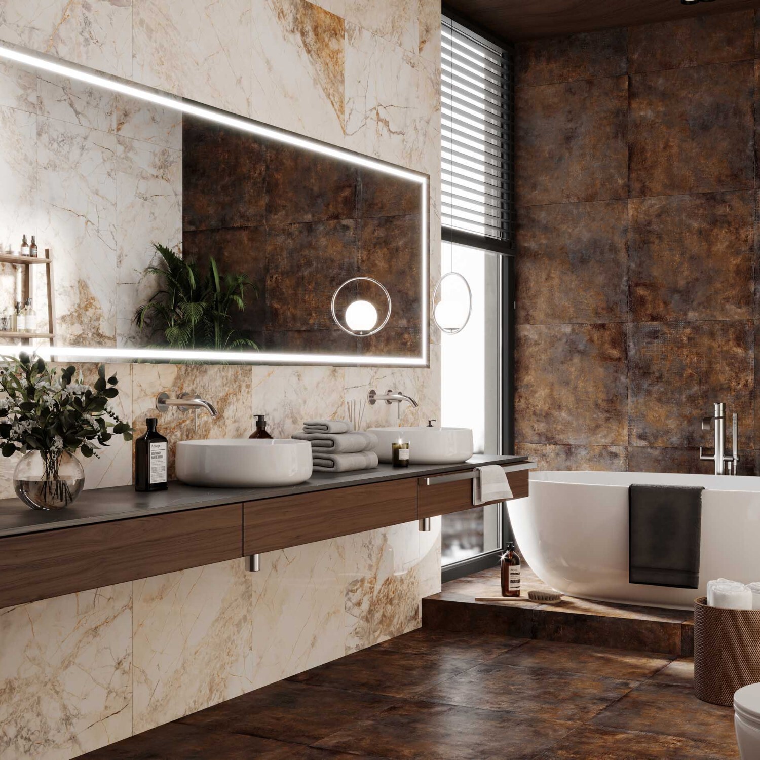 Изображение товара Керамогранит Estima Fusion FS02 60x60 см коричневый ректифицированный