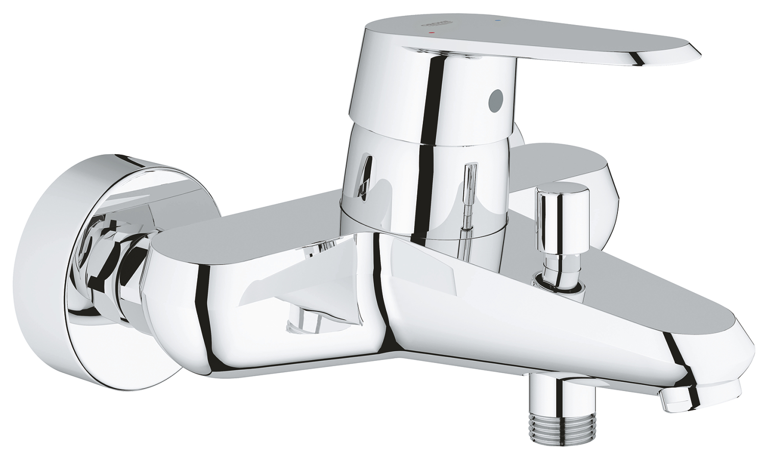 Изображение товара Смеситель GROHE Eurodisc 33390002 для ванны хром, 17 л/мин, стеновый монтаж
