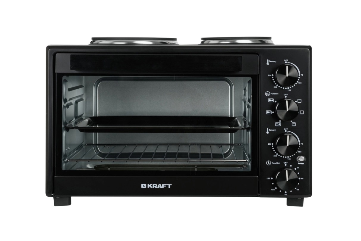 Изображение товара Электропечь 1600 Вт Kraft KFC-MOHP 380 HBL 53.7x34.7x38.2 см цвет черный