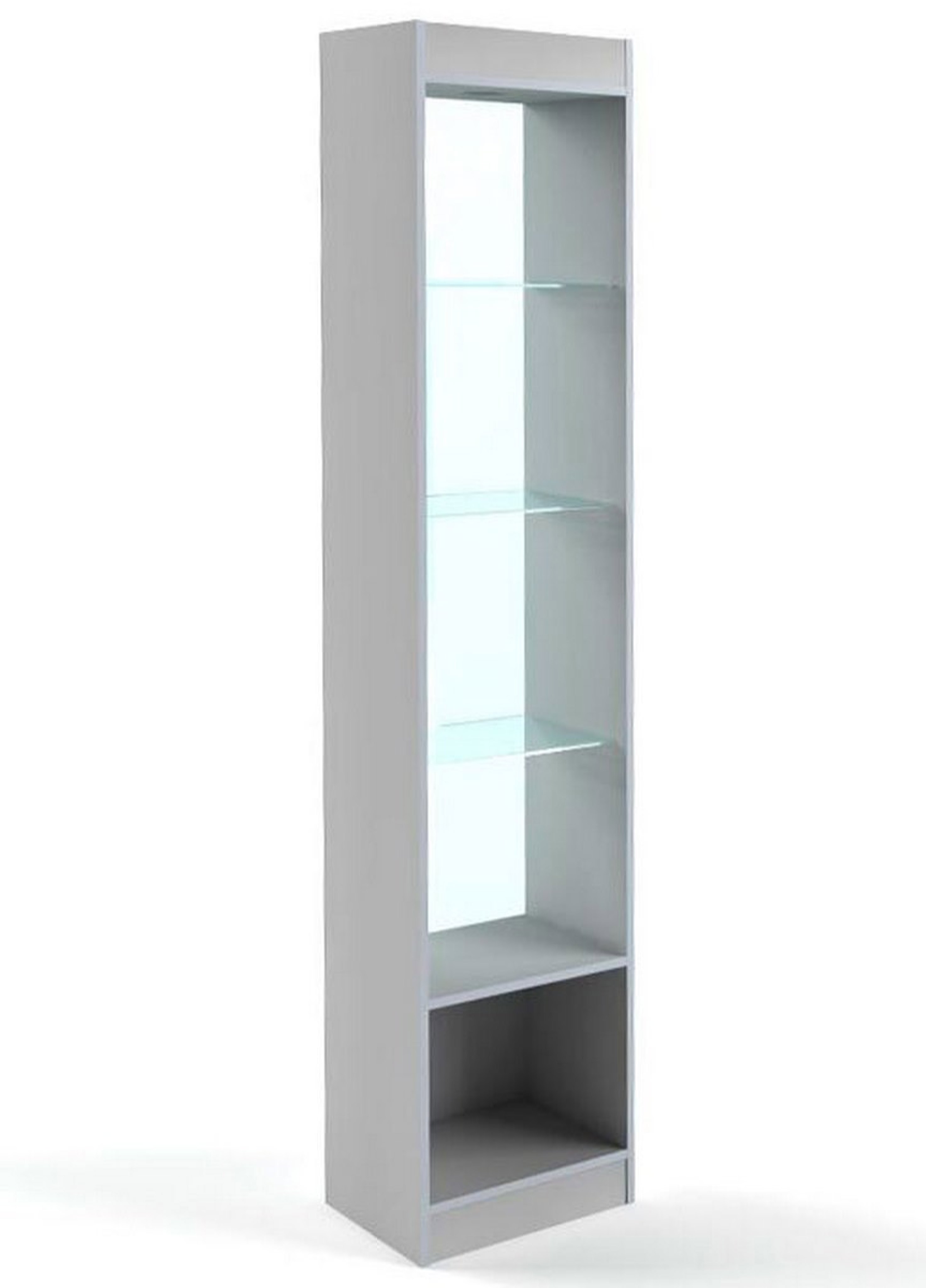 Изображение товара Шкаф-витрина Универсал №6-45-С серый с подсветкой для бизнеса и дома