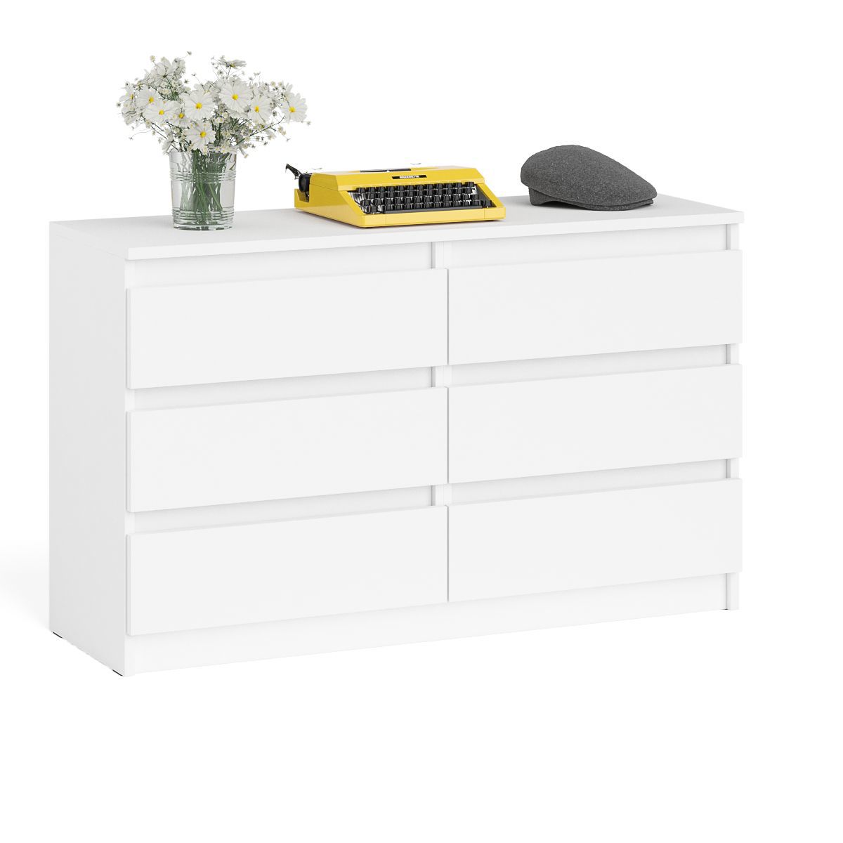 Изображение товара Комод Мори МК1200.6 6 ящиков ЛДСП белый современный стиль