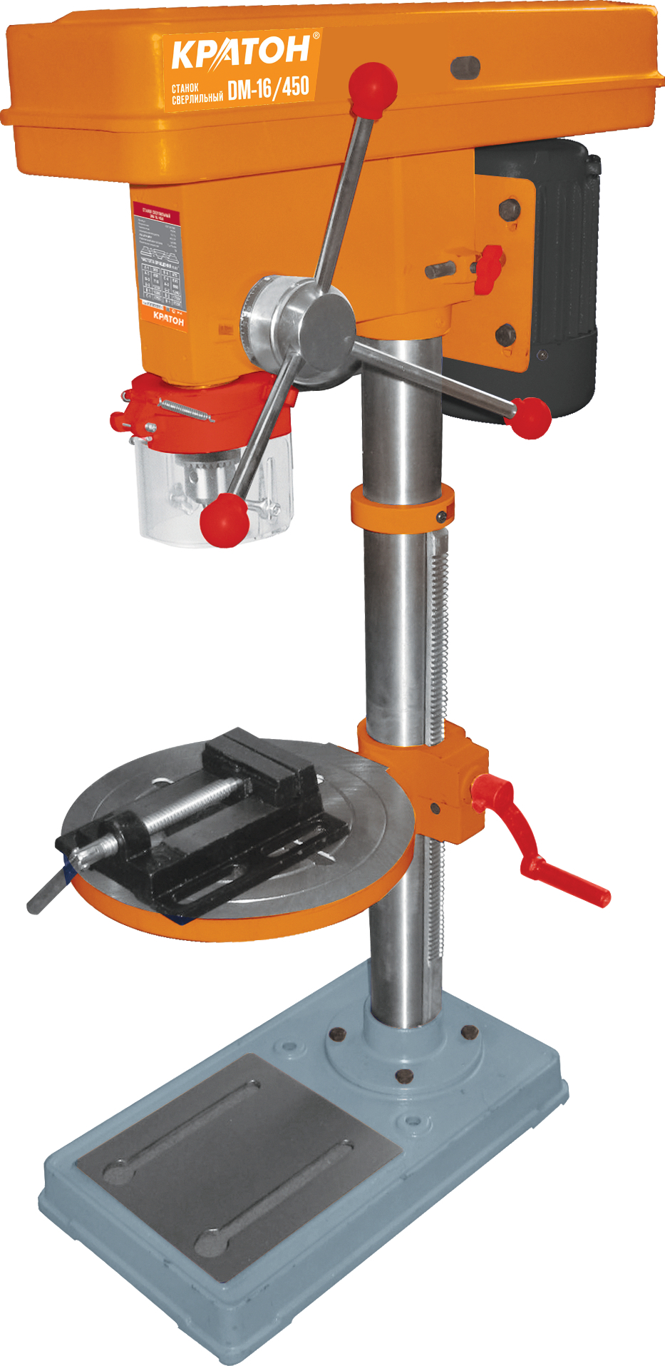 Изображение товара Вертикально-сверлильный станок Кратон DM-16/450 450 Вт, регулировка скорости, тиски