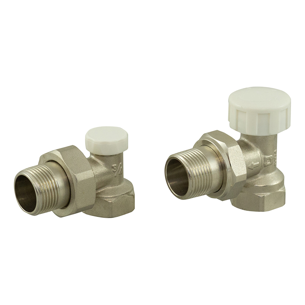 Изображение товара Комплект клапанов на радиатор угловой 3/4" СТМ термостатический и запорный