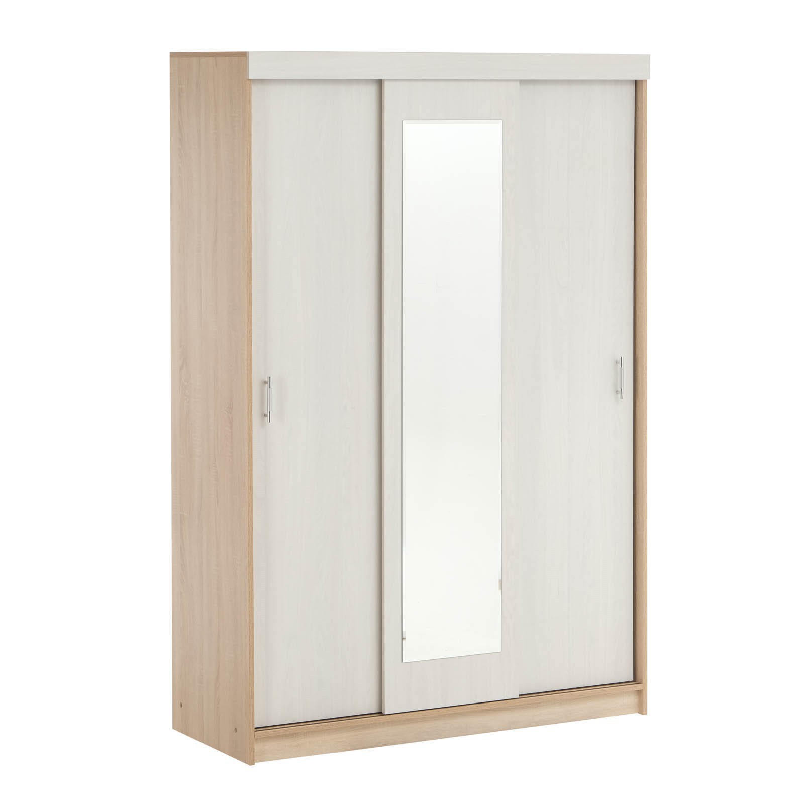 Изображение товара Шкаф-купе Клик мебель 210x140x56.5 см ясень с зеркалом, 6 полок, классика