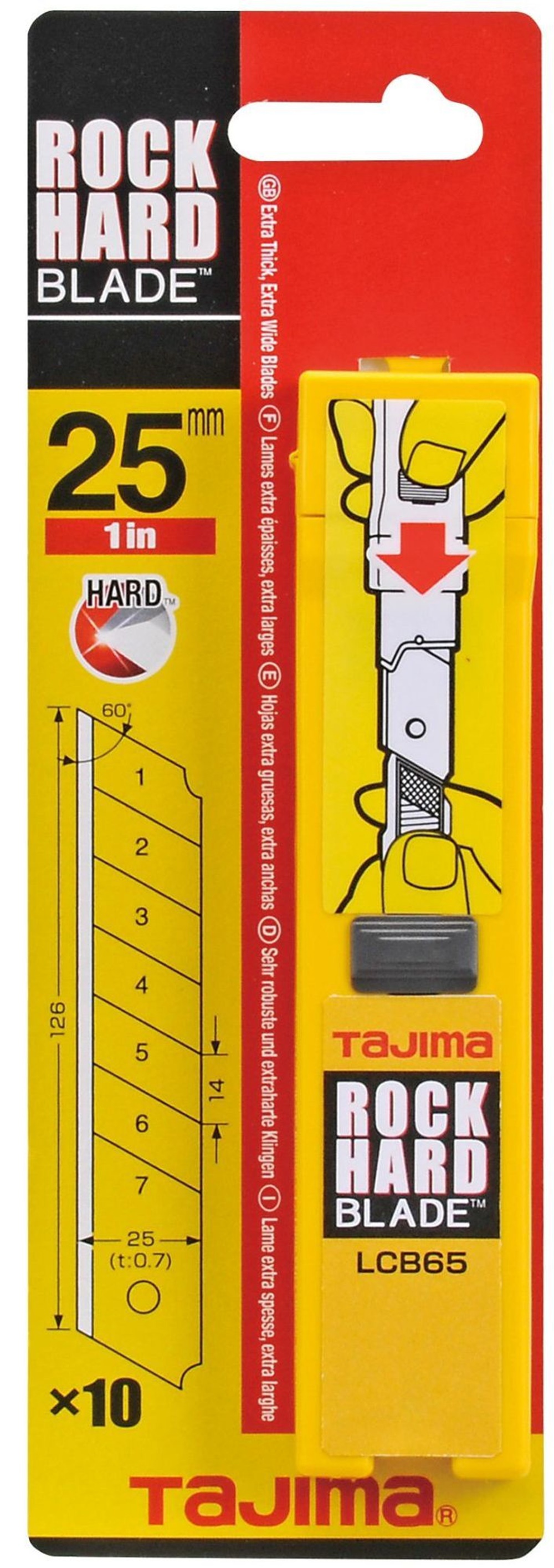 Изображение товара Лезвие сменное для ножа Tajima LB65C 145x25 мм, 10 шт