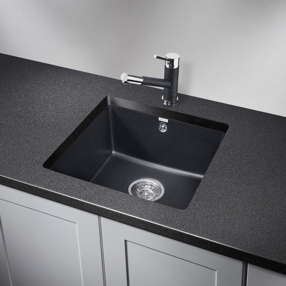 Изображение товара Врезная мойка для кухни Granula 4451 45x46 см кварц черный матовый