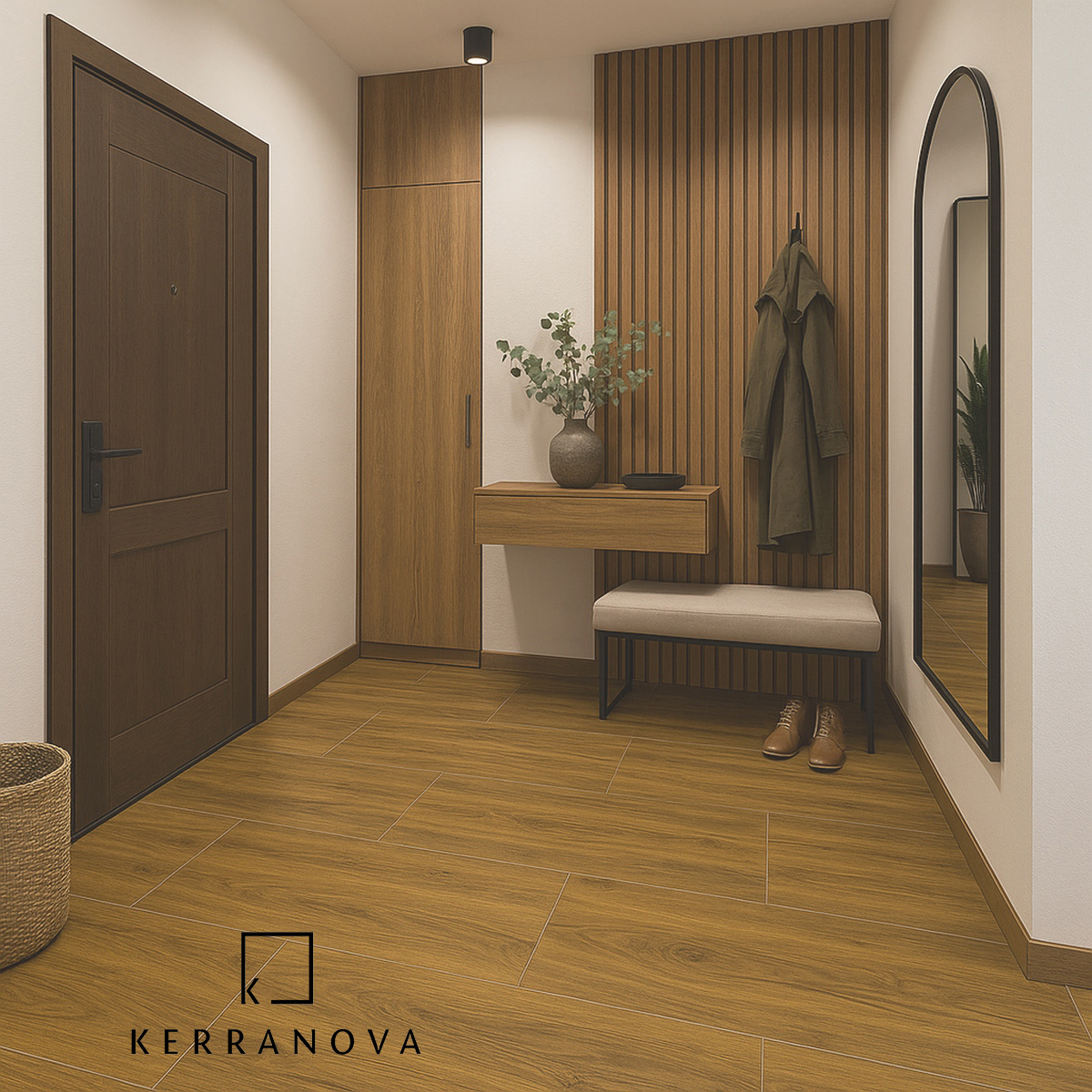 Изображение товара Керамогранит Kerranova Alleya K-2104/SR/600x1200 60x120см цвет темно-коричневый
