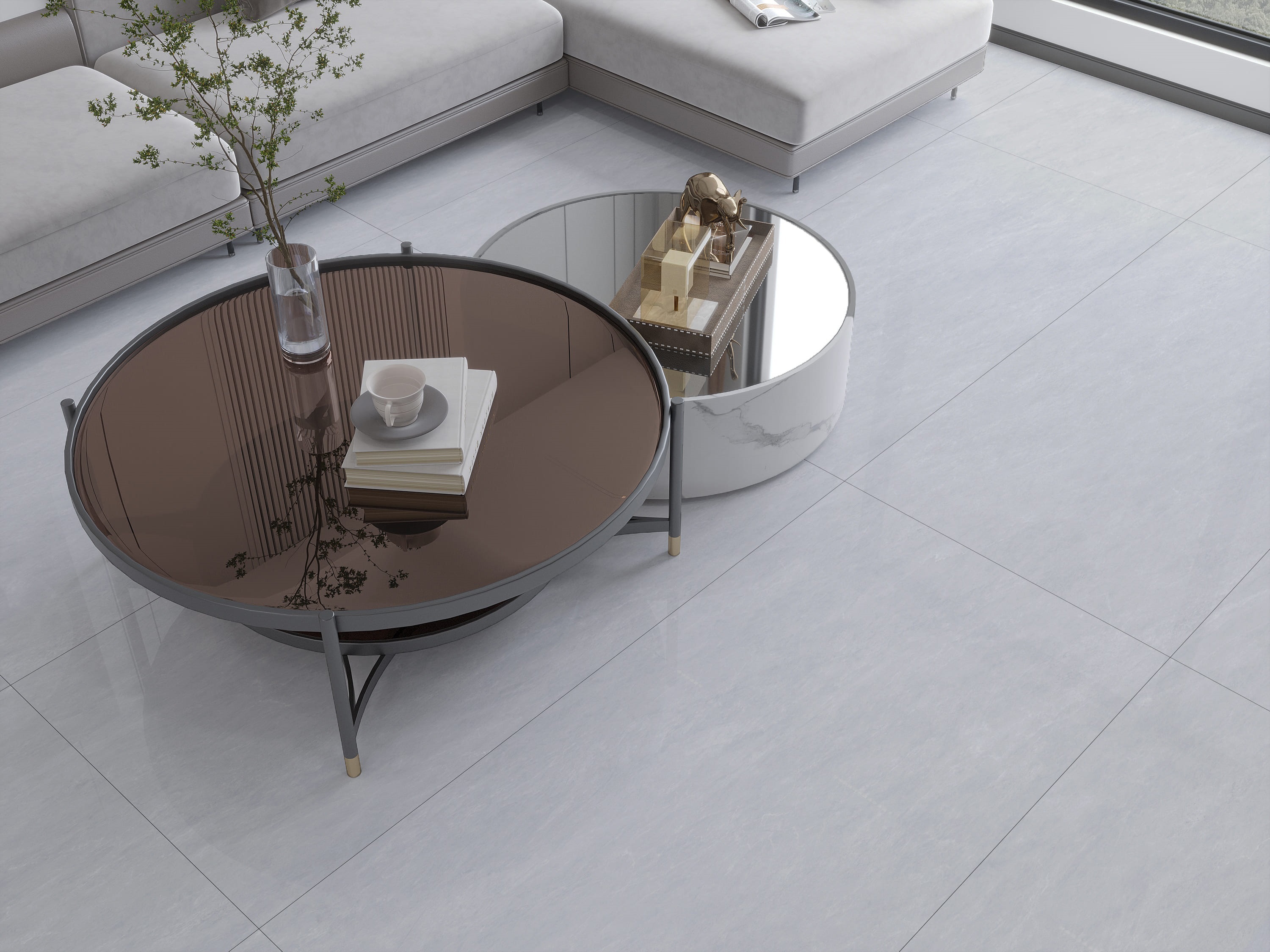 Изображение товара Керамогранит BASCONI HOME Plain Beige 60x120 см глянцевый для пола и стен