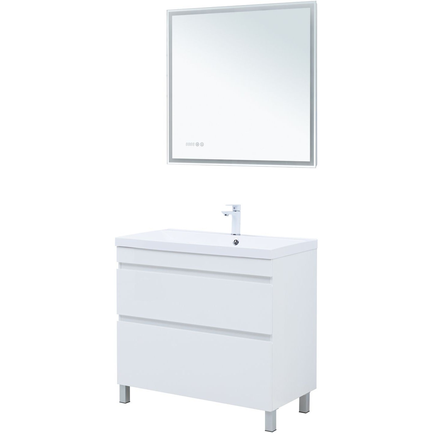 Изображение товара Тумба под раковину Aquanet Нота New 89см белый глянец