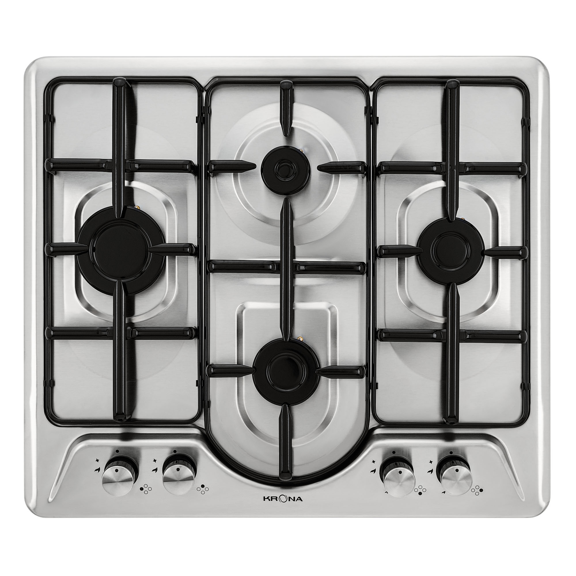 Изображение товара Газовая варочная панель Krona Agata 59 см 4 конфорки нержавеющая сталь