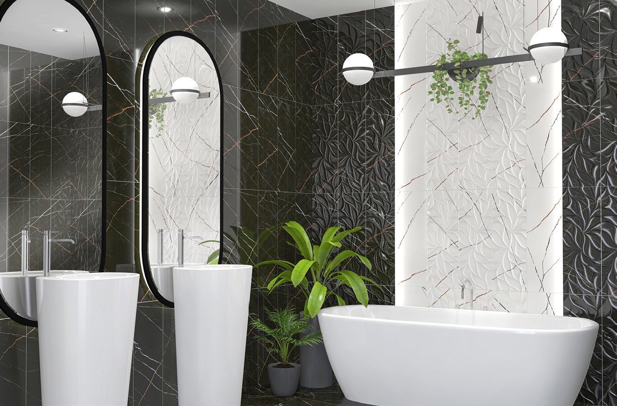 Изображение товара Плитка Eletto ceramica 508171101 24.2x70 см черная для стен