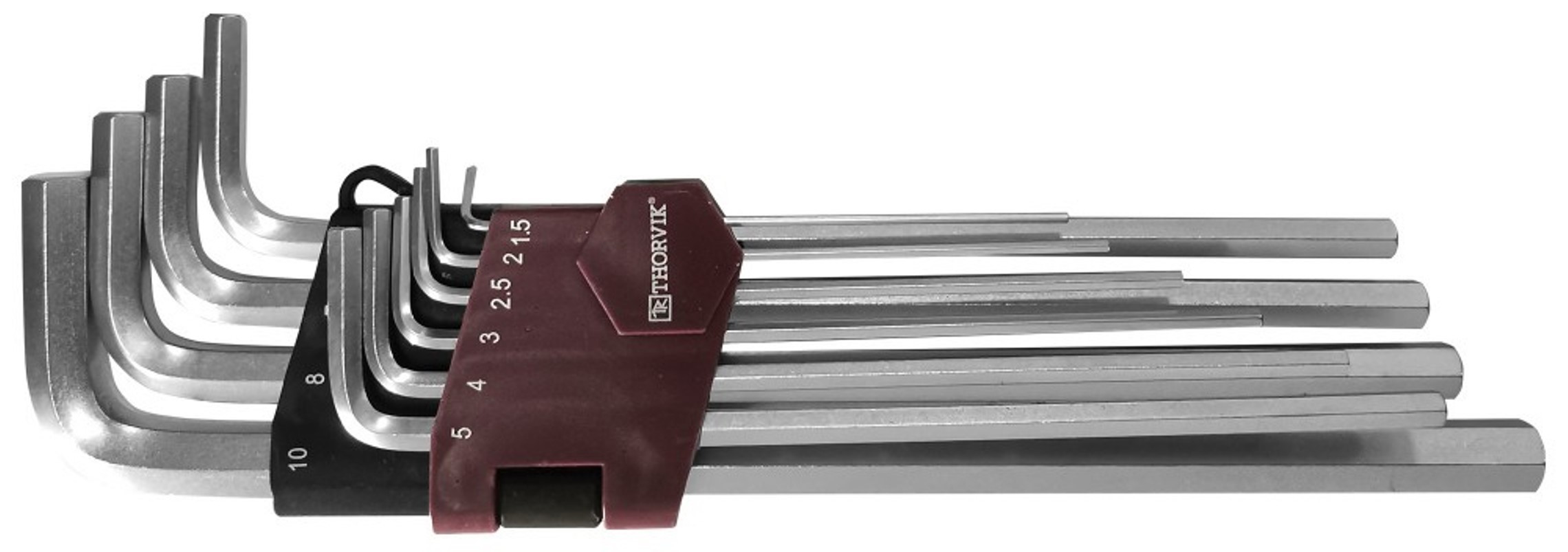 Изображение товара Набор ключей имбусовых шестигранных Thorvik HKL10S 1.5-10 мм, 10 шт