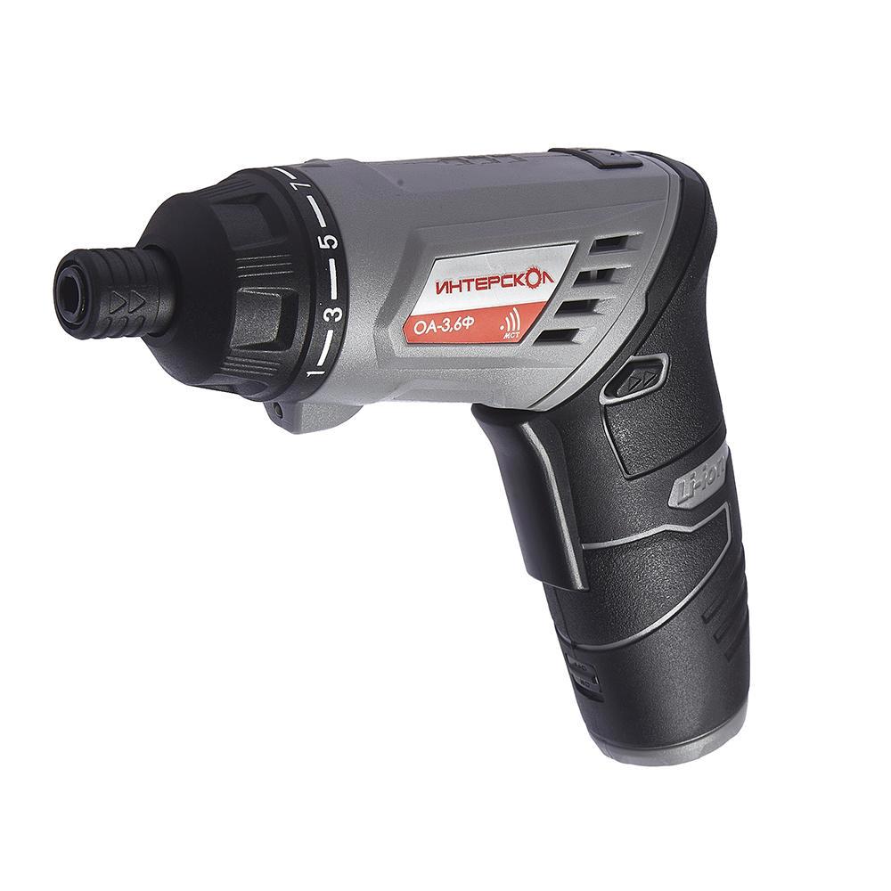 Изображение товара Отвертка аккумуляторная Интерскол ОА-3.6Ф с фонарем и аксессуарами