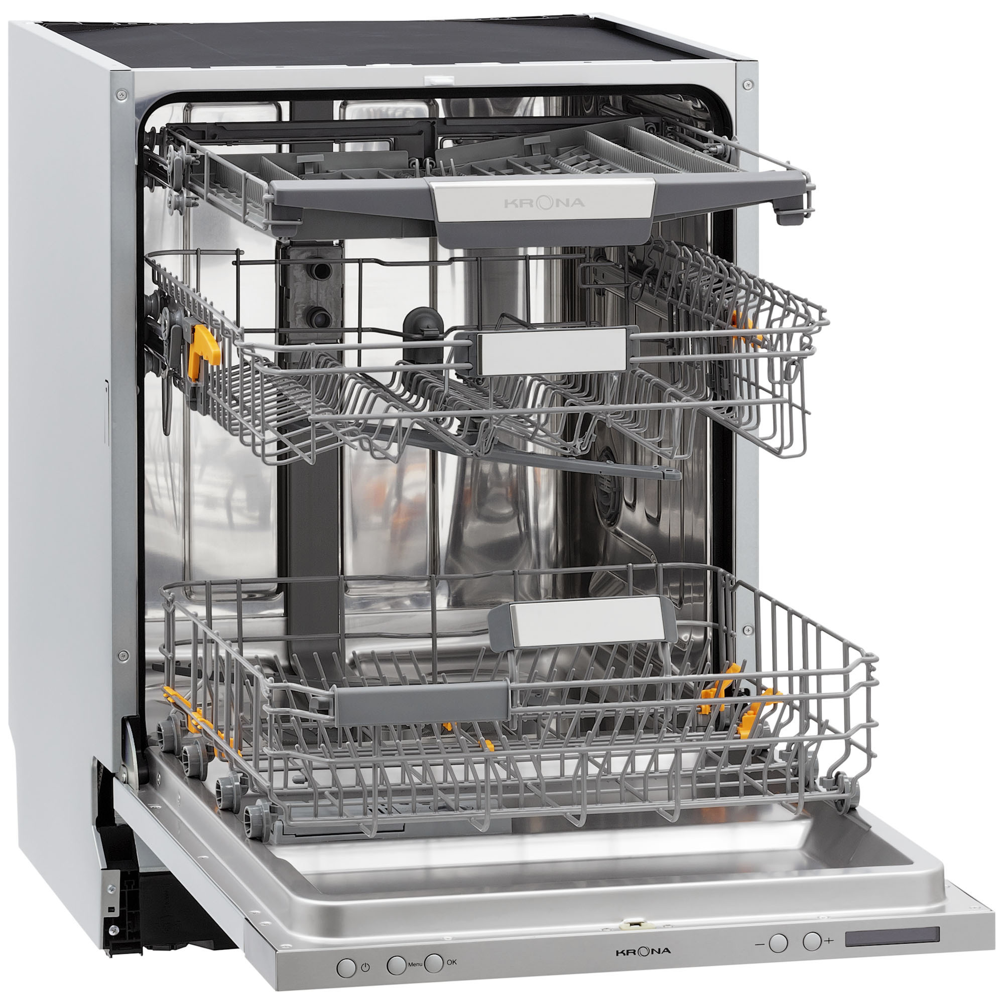 Изображение товара Посудомоечная машина встраиваемая Krona KaMaya 60 bi 60x815 см глубина 55 см нержавеющая сталь