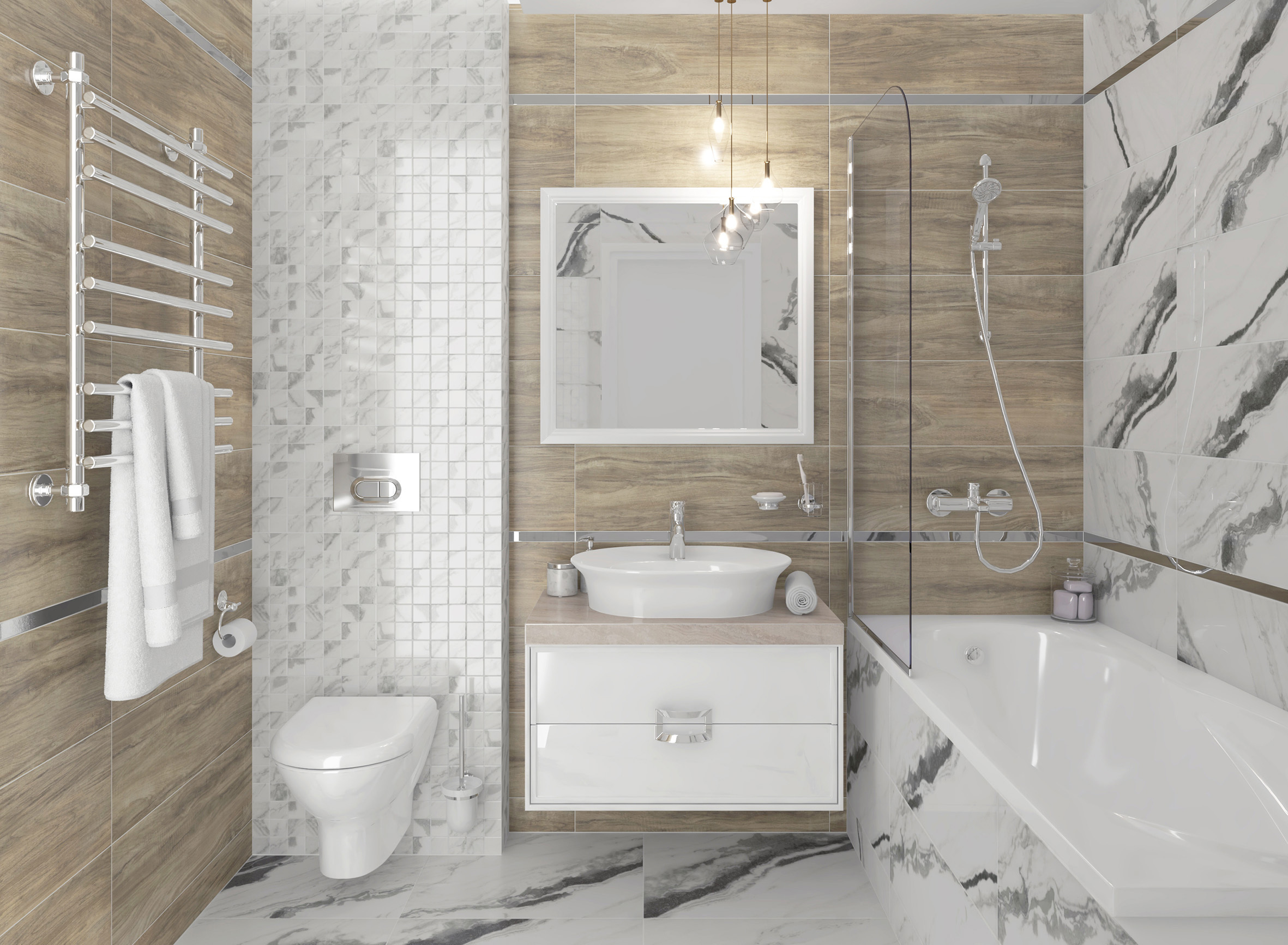 Изображение товара Керамическая плитка Laparet Silver х9999219630 25x75см 1.69 м² цвет белый, цена за упаковку