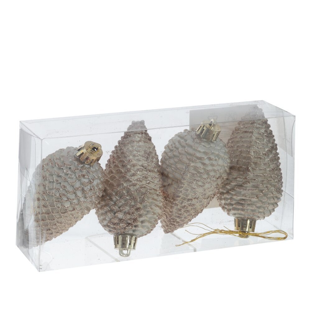 Изображение товара Набор елочных игрушек 812947 5 см x 8.5 см жёлтый/золотой 4 шт