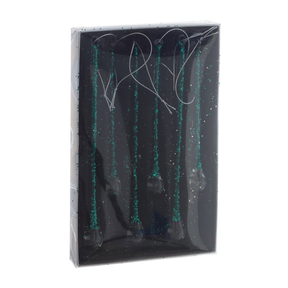 Изображение товара Набор елочных игрушек 805825 22 см x 2.5 см зеленый 6 шт